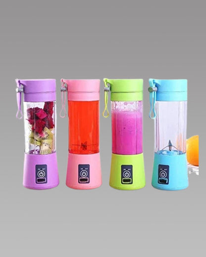 🔋 Portable 6-Blade USB Juicer Blender – Powerful Motor, Rechargeable & Power Bank Also